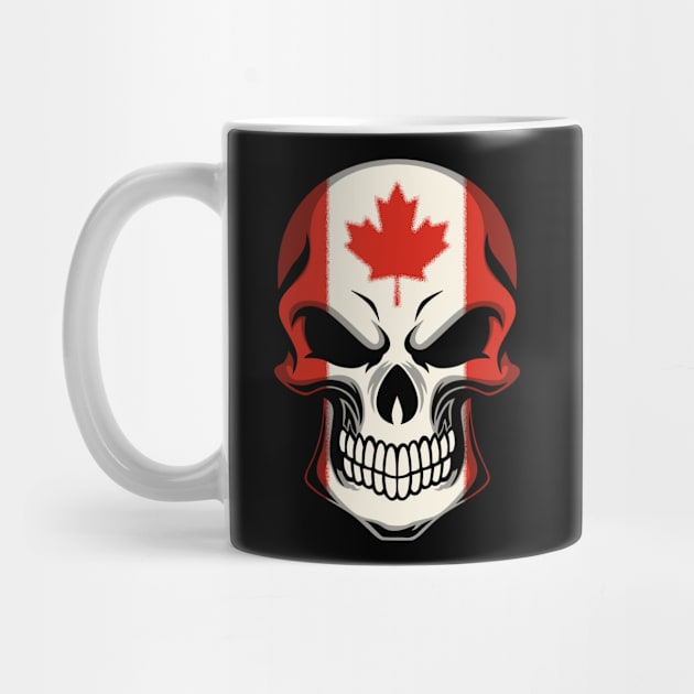 FLAG OF CANADA ON SKULL EMBLEM by VERXION